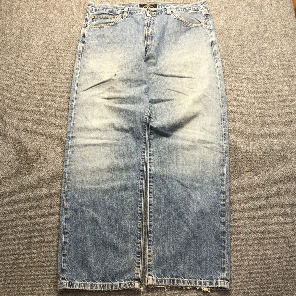 Polo Jeans Co Ralph Lauren Hayden Mens 36x30 Light Wash Loose Fit Denim Jeans